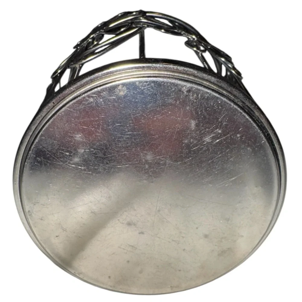 Silver Floral Wire Utensil or Pencil Holder